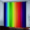 3D Rainbow Stripe Blackout Curtains, 170 x 200 cm, 2-Piece Set view 1