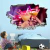 3D Hole-in-the-Wall Cocktail Glass Wall Sticker, Removable, 90 x 60 cm view 1
