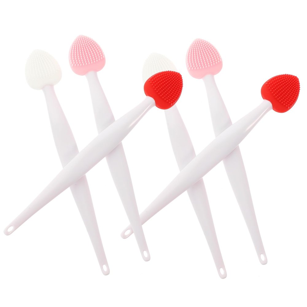 Silicone Facial Cleansing Brushes, 6-Pack, Manual Nose Brushes