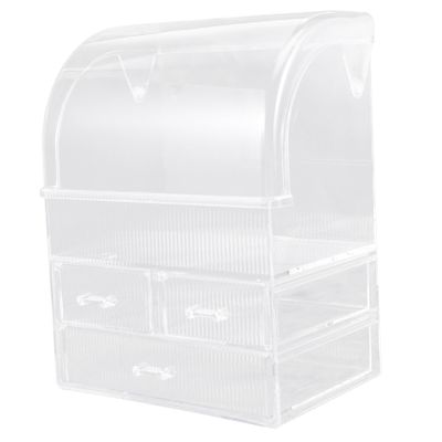 Large Acrylic Makeup Storage Box with Drawers