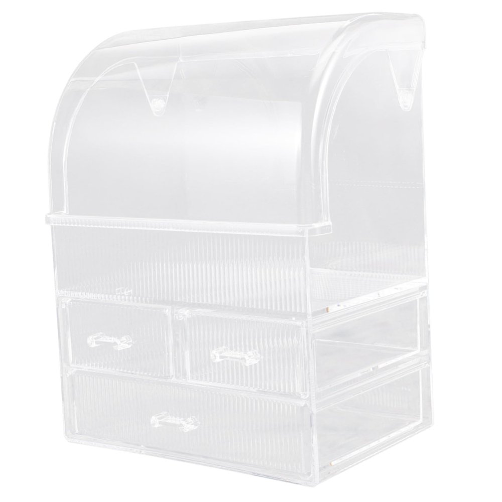 Large Acrylic Makeup Storage Box with Drawers