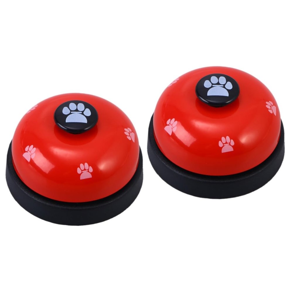 Beavorty 2-Piece Dog Potty Training Bells, Red and Black