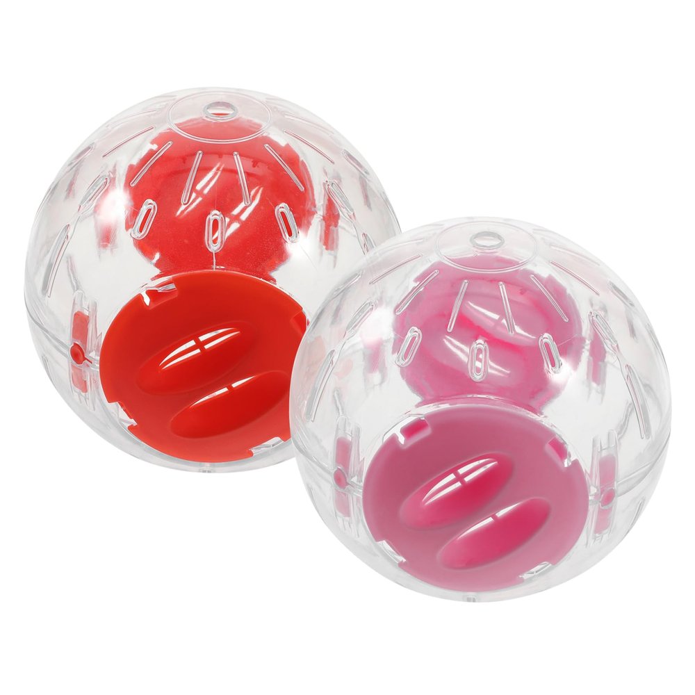 Angoily 2-Pack Transparent Dwarf Hamster Exercise Balls with Ventilation Holes