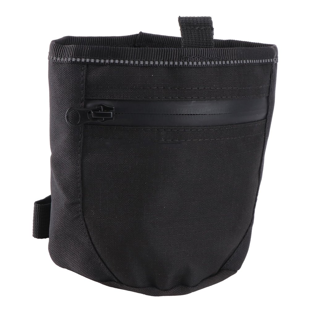 minkissy Dog Treat Pouch, Polyester, Easy to Clean and Store, Hands-Free Training Waist Bag for Outdoor Use and Dog Training, Black