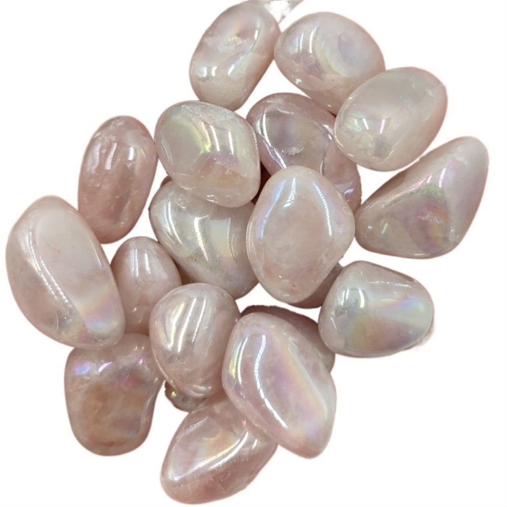 SaDity 3-Piece Tumbled Quartz Crystal Stones, Naturally Polished