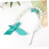 Housoutil Pet Necklace with Bow and Bone Bead Pendant view 2