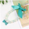Housoutil Pet Necklace with Bow and Bone Bead Pendant view 4