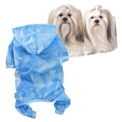 Housoutil Summer Dog Outfit - Breathable Sun Protection Suit for Small Dogs and Cats - Sky Blue XL