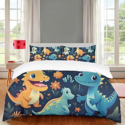 Dinosaur 3-Piece Bedding Set for Double/King-Size Beds, 228 x