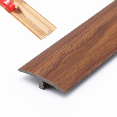 IkErna T-Shaped PVC Floor Transition Strips, Self-Adhesive Door Threshold Reducers for Tile/Carpet, 4 cm Wide, 5-Pack