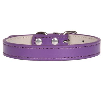 Newtensina PU Leather Solid Color Dog Collar