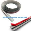 IkErna L100 Self-Adhesive PVC Floor Transition Strip, White, 3.5 cm W × 0.8–1 cm H view 2