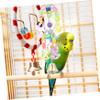 Parrot Toy with Acrylic Beads and Bell, Creative Pendant view 2