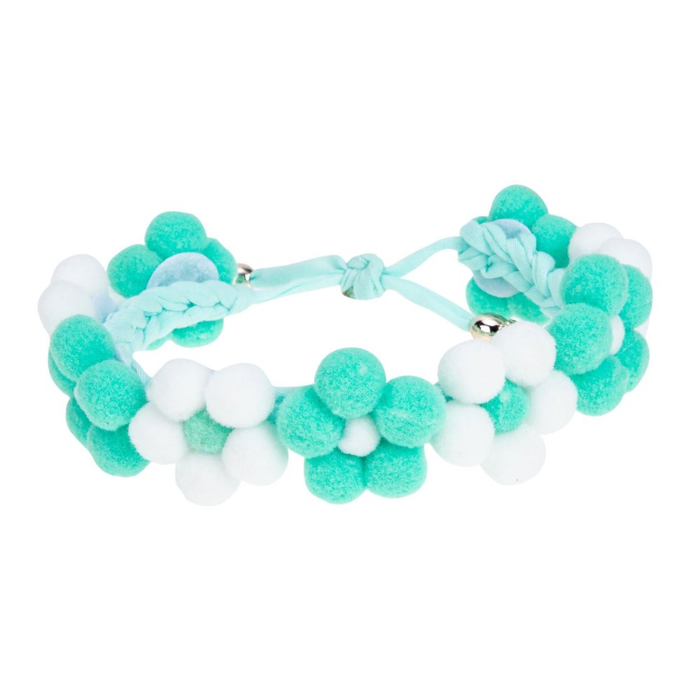 CORHAD Creative Adjustable Pet Collar with Floral Decoration for Dogs and Cats, Handmade from Soft Material