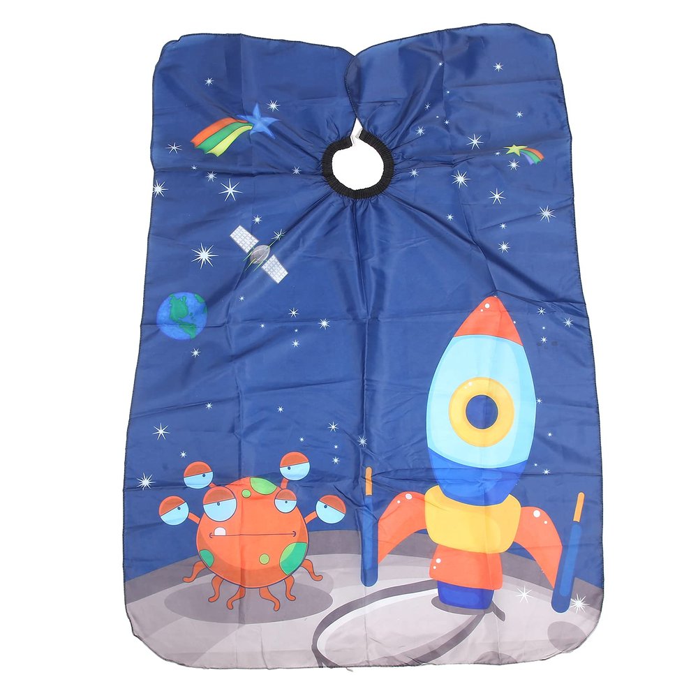 Cute Cartoon Haircut Cape for Kids, Waterproof Adjustable Salon Cape