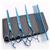 RWRAPS 7-Inch Professional Pet Grooming Scissors Set, Blue (Yellow) view 1