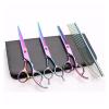 RWRAPS 7-Inch Professional Pet Grooming Scissors Set, Blue (Yellow) view 3