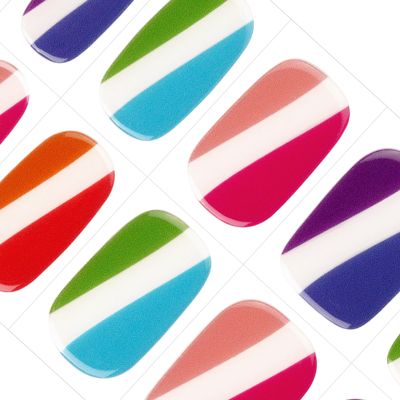 DANNI & TONI Semi-Cured Gel Nail Strips, Multicolor, 28 Pieces