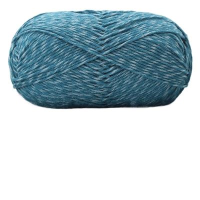 100 g 5-Strand Combed Cotton Yarn, Milk Cotton Ball Yarn, Handmade DIY Crochet Yarn Kit (Color: 95 Moonmistblue Flowers)