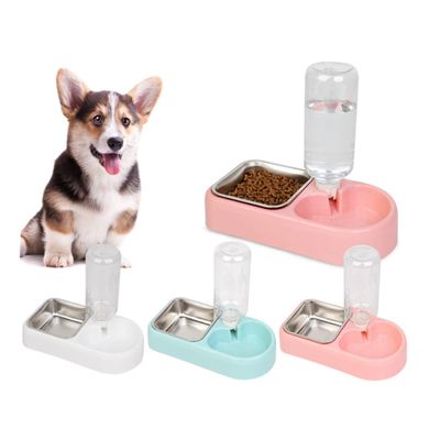 Pet Water Dispenser with Double Water Bowl and Automatic Refill