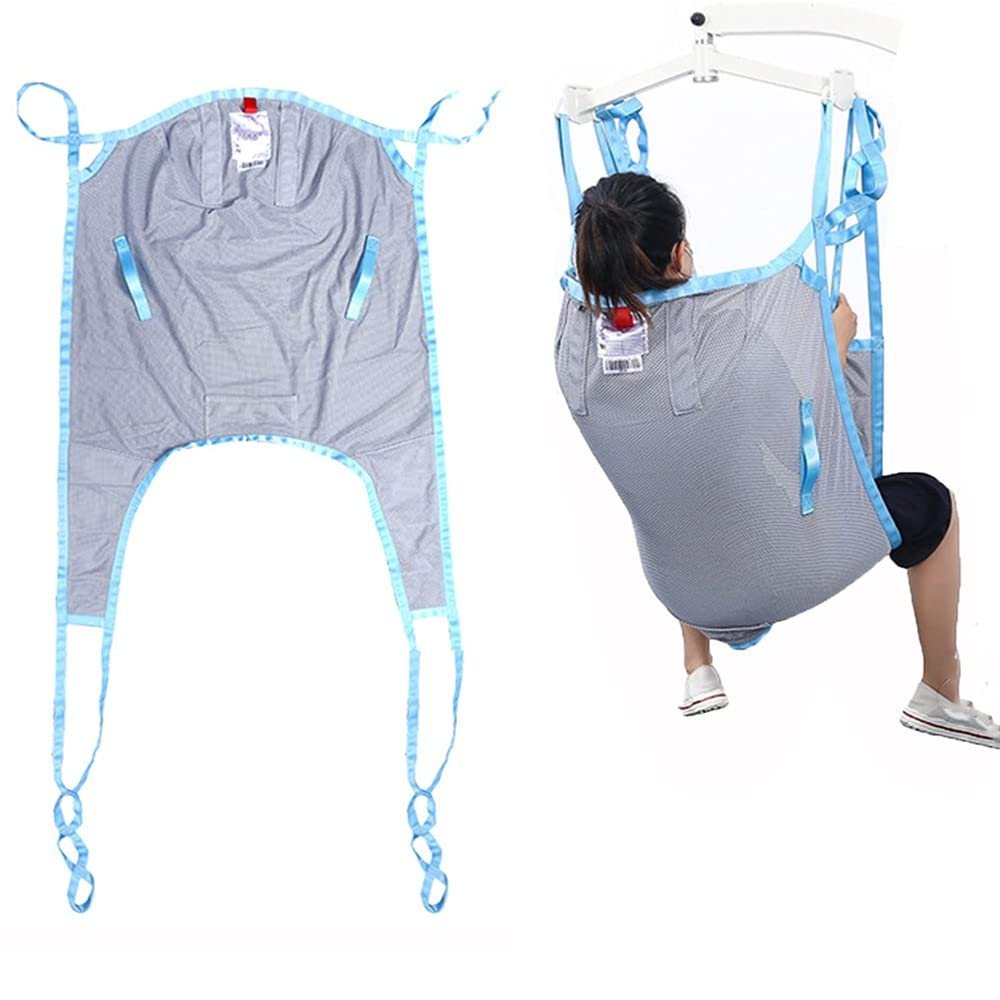 BLUEZY Patient Lift Sling with Toileting Opening, Split-Leg Design, Large