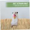 DOITOOL 3-Piece Woven Grass Straw Mats for Rabbits and Small Pets view 3