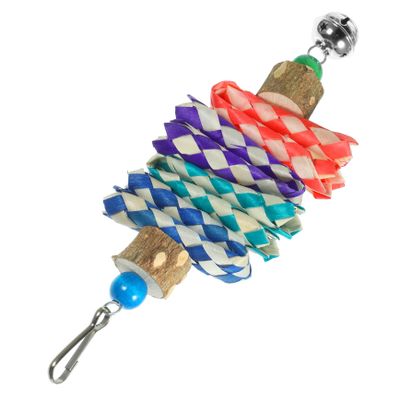 DOITOOL Colorful Parrot Toy with Braided Tube