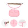 DOITOOL Portable Plastic and Wood Bird Stand with Claw-Grinding Function for Parrots and Budgies view 3