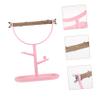 DOITOOL Portable Plastic and Wood Bird Stand with Claw-Grinding Function for Parrots and Budgies view 4