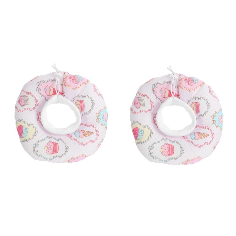 Housoutil 2-Piece Cat Collar, Soft Adjustable Recovery Cone, Breathable and Durable, for Kittens and Small Pets
