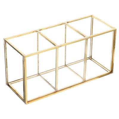 Alipis Elegant Gold Glass Storage Box for Cosmetics and Jewelry