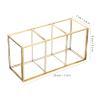 Alipis Elegant Gold Glass Storage Box for Cosmetics and Jewelry view 2