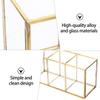 Alipis Elegant Gold Glass Storage Box for Cosmetics and Jewelry view 3