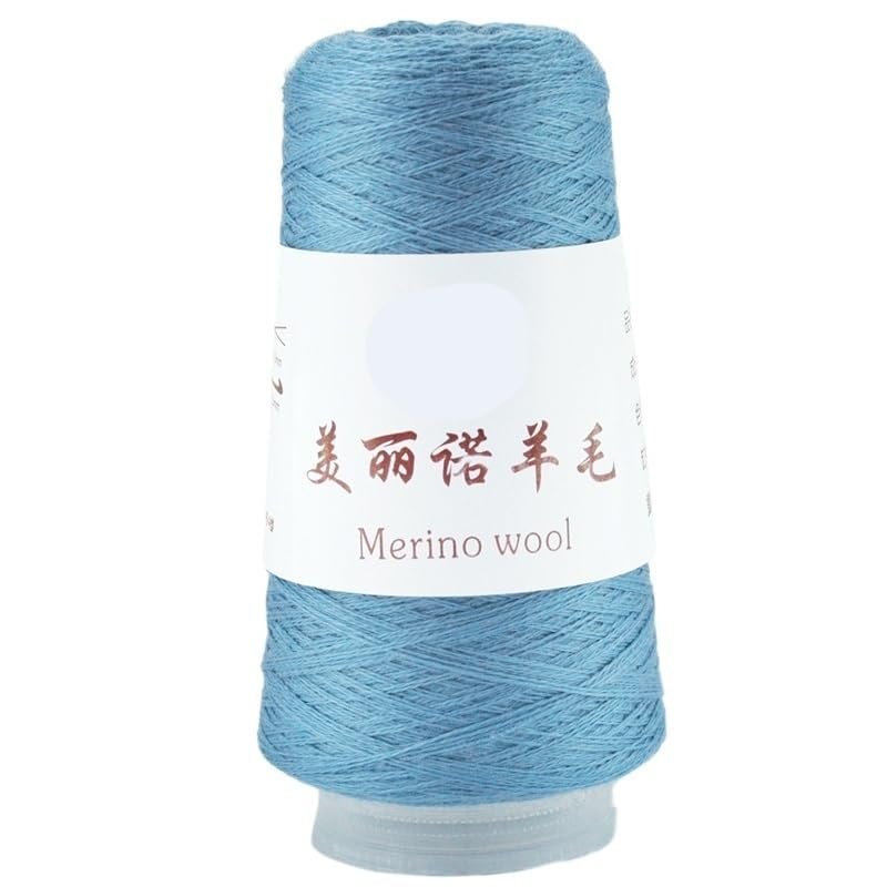 LiuliuBull 100 g Merino Wool, 48-Count Hand-Knitted Woven Scarf, Pure Wool and Cashmere, Fine Cashmere Wool (Color: Azure48p131)
