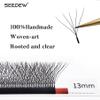 SEEDEW 5D W-Shape Eyelash Extensions, 0.07 C Curl, 15 mm, 12 Rows/Tray, Black view 4