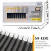 SEEDEW 4D W-Shaped Eyelash Extensions, 0.07 D, 15 mm, 12 Rows/Tray, Black view 3