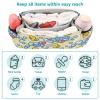 GuoChe Stroller Organizer Bag with Cup Holders, Yellow Duck Pink Hearts Bubbles view 4