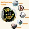 Sunflower Flannel Blanket, Soft Plush Throw, 27 x 39 in / 70 x 100 cm view 3