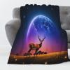 3D Moose Flannel Fleece Blanket, Soft and Cozy, 130 x 150 cm view 2