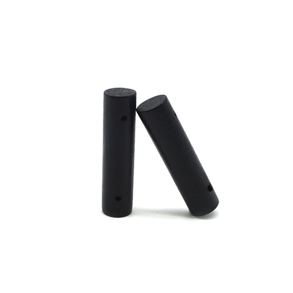 Whakano 10-Pack Natural Wood Bird Perch Sticks, 60 x 15 mm, Black