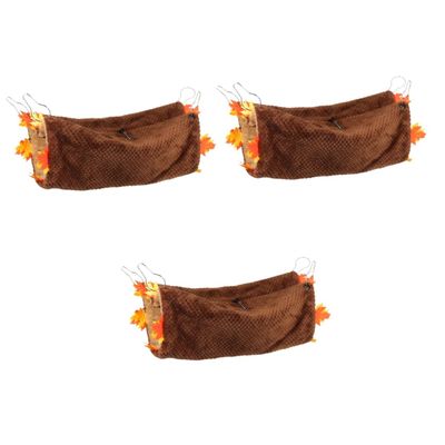 DOITOOL 3-Piece Hanging Cozy Hammock and Soft Tunnel for Hamsters, Chinchillas, and Small Pets