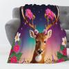 3D Moose Plush Flannel Blanket, 100 x 130 cm view 2