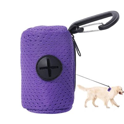 Pet Waste Bag Dispenser with Leash Attachment