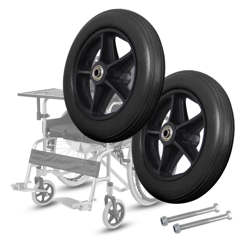 WORDFUN Wheelchair Front Wheels, 6/7/8 in Replacement Casters, 2-Pack