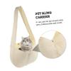 Housoutil 2-Piece Pet Sling Carrier for Dogs and Cats, Comfortable Shoulder Bag, Beige view 3