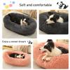 ZHULONGRUSHUI Soft Calming Dog & Cat Bed with Non-Slip Base, Washable view 3