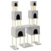 LAPOOH Cat Tree with Sisal Scratching Posts, Light Gray, 199 cm view 2