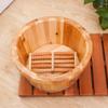 Natural Wood Foot Bath Tub with Cover, A-39, 26 × 22 cm view 1