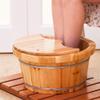 Natural Wood Foot Bath Tub with Cover, A-39, 26 × 22 cm view 3