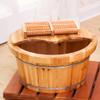 Natural Wood Foot Bath Tub with Cover, A-39, 26 × 22 cm view 4